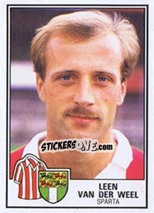 Sticker Leen van der Weel - Voetbal 1984-1985 - Panini