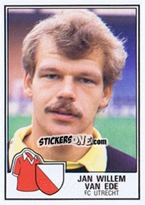 Sticker Jan Willem van Ede - Voetbal 1984-1985 - Panini