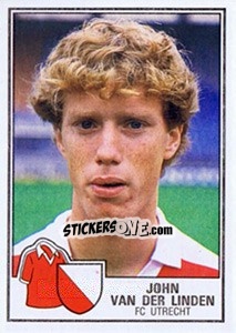 Sticker John van der Linden - Voetbal 1984-1985 - Panini