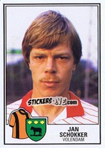 Sticker Jan Schokker - Voetbal 1984-1985 - Panini