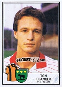 Sticker Ton Blanker - Voetbal 1984-1985 - Panini