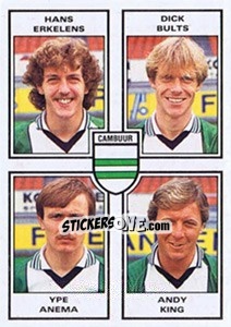 Sticker Hans Erkelens / Dick Bults / Ype Anema / Andy King - Voetbal 1984-1985 n. 346 - Panini