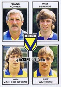 Sticker Frans Korver / Wim Berends / Wim van der Steene / Piet Wijnberg - Voetbal 1984-1985 - Panini