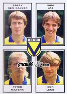 Sticker Sjaak den Bakker / Wim Los / Peter Matena / Cor Lems - Voetbal 1984-1985 n. 356 - Panini