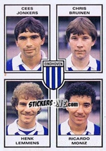 Sticker Cees Jonkers / Chris Bruinen / Henk Lemmens / Ricardo Moniz - Voetbal 1984-1985 - Panini