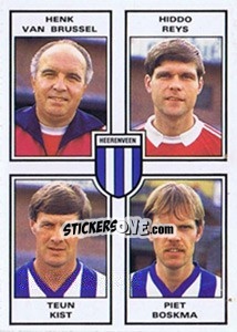 Sticker Henk van Brussel / Hiddo Reys / Teun Kist / Piet Boskma - Voetbal 1984-1985 - Panini
