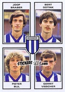 Sticker Joop Braber / Bert Gotink / Peter Bijl / Gerrit Visscher - Voetbal 1984-1985 n. 371 - Panini