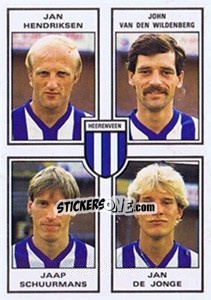 Sticker Jan Hendriksen / John van den Wildenberg / Jaap Schuurmans / Jan de Jonge - Voetbal 1984-1985 - Panini