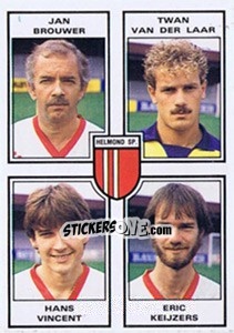 Sticker Jan Brouwer / Twan van der Laar / Hans Vincent / Eric Keijzers - Voetbal 1984-1985 n. 374 - Panini