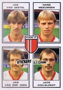 Sticker Jan van Gestel / Hans Meeuwsen / Jan van der Veen / Jack Edelbloedt - Voetbal 1984-1985 n. 376 - Panini