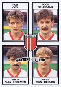 Sticker Rob Cox / Toon Nielmans / Nico van Breemen / Rene van Tilburg - Voetbal 1984-1985 n. 377 - Panini