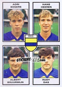 Sticker Adri Rogers / Hans Heeren / Albert Bruurmijn / Rudy Das - Voetbal 1984-1985 - Panini
