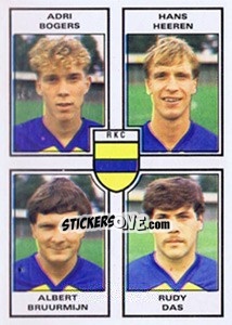 Sticker Adri Rogers / Hans Heeren / Albert Bruurmijn / Rudy Das - Voetbal 1984-1985 n. 396 - Panini