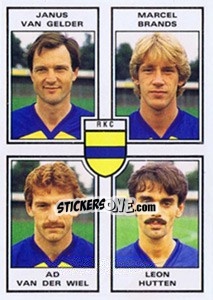 Sticker Janus van Gelder / Marcel Brands / Ad van der Wiel / Leon Hutten - Voetbal 1984-1985 - Panini