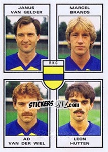Sticker Janus van Gelder / Marcel Brands / Ad van der Wiel / Leon Hutten - Voetbal 1984-1985 n. 397 - Panini