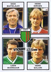 Sticker Dick Buitellan / Henk Dirven / Leen Warnaar / Henk Salari - Voetbal 1984-1985 - Panini