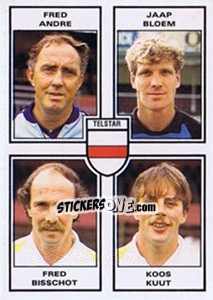 Sticker Fred Andre / Jaap Bloem / Fred Bisschot / Koos Kuut - Voetbal 1984-1985 - Panini