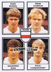 Sticker Hennie Meyer / Mathieu Niesten / Manfred Nan / Paul Farenhorst - Voetbal 1984-1985 n. 406 - Panini