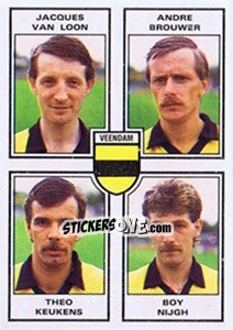 Sticker Jacques van Loon / Andre Brouwer / Theo Keijkens / Roy Nijgh - Voetbal 1984-1985 n. 411 - Panini