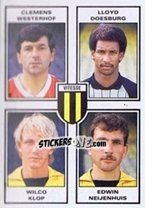 Sticker Clemens Westerhof / Lloyd Doesburg / Wilco Klop / Edwin Neijenhuis - Voetbal 1984-1985 n. 414 - Panini