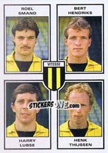 Cromo Roel Smand / Bert Hendriks / Harry Lubse / Henk Thijssen - Voetbal 1984-1985 n. 416 - Panini