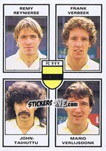 Sticker Remy Reynierse / Frank Verbeek / John Taihuttu / Mario Verlijsdonk - Voetbal 1984-1985 - Panini