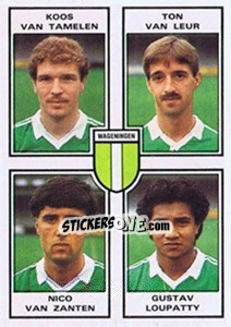 Sticker Koos van Tamelen / Johan Leur / Nico van Zanten / Gustav Loupatty - Voetbal 1984-1985 n. 426 - Panini