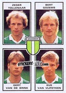 Cromo Zeger Tollenaar / Bert Gozens / Gert van de brink / Eus van Vijfeyken - Voetbal 1984-1985 - Panini