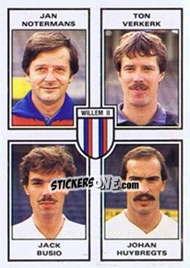 Sticker Jan Notermans / Ton Verkerk / Jack Busio / Johan Huybregts - Voetbal 1984-1985 n. 429 - Panini