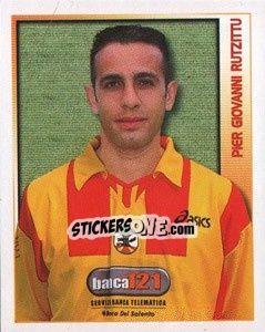 Figurina Pier Giovanni Rutzittu - Calcio 2000 - Merlin