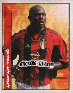 Sticker George Weah - Calcio 2000 n. 206 - Merlin