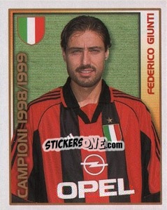 Sticker Federico Giunti - Calcio 2000 n. 218 - Merlin