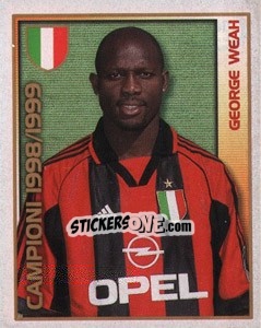 Sticker George Weah - Calcio 2000 n. 225 - Merlin