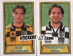 Sticker Alex Calderoni / Francesco Bega - Calcio 2000 n. 453 - Merlin