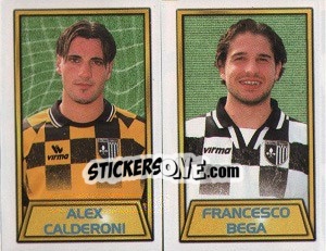 Sticker Alex Calderoni / Francesco Bega - Calcio 2000 - Merlin