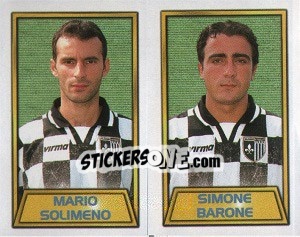 Sticker Mario Solimeno / simone Barone - Calcio 2000 n. 455 - Merlin