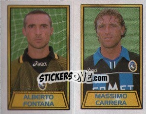 Sticker Alberto Fontana / Massimo Carrera - Calcio 2000 - Merlin