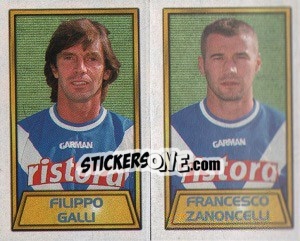 Sticker Filippo Galli / Francesco Zanoncelli - Calcio 2000 - Merlin