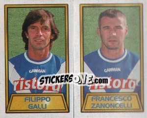 Figurina Filippo Galli / Francesco Zanoncelli - Calcio 2000 - Merlin