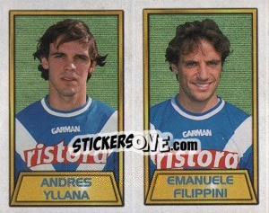 Cromo Andres Yllana / Emanuele Filippini - Calcio 2000 - Merlin