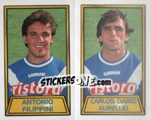Cromo Antonio Filippini / Carlos Dario Aurellio - Calcio 2000 - Merlin