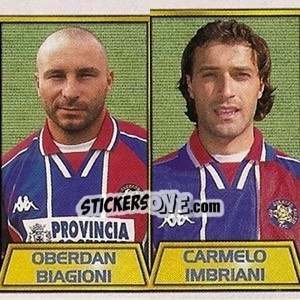 Sticker Oberdan Biagioni / Carmelo Imbriani - Calcio 2000 - Merlin
