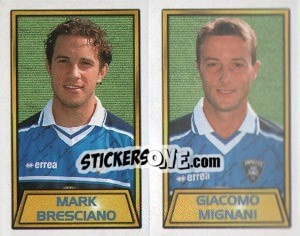 Cromo Mark Bresciano / Giacomo Mignani - Calcio 2000 - Merlin
