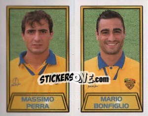 Figurina Massimo Perra / mario Bonfiglio - Calcio 2000 - Merlin