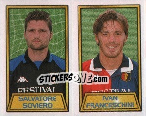 Sticker Salvatore Soviero / Ivan Franceschini - Calcio 2000 - Merlin