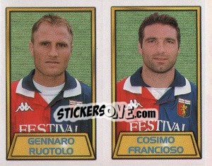 Figurina Gennaro Ruotolo / Cosimo Francioso - Calcio 2000 - Merlin