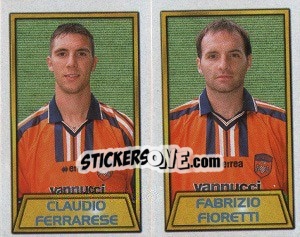 Sticker Claudio Ferrarese / Fabrizio Fioretti - Calcio 2000 n. 553 - Merlin