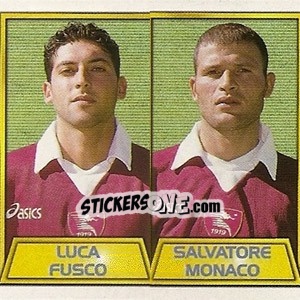 Figurina Luca Fusco / salvatore Monaco - Calcio 2000 - Merlin