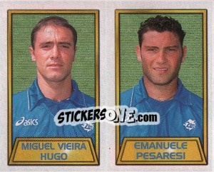 Sticker Miguel Vieira Hugo / Emanuele Pesaresi - Calcio 2000 n. 574 - Merlin