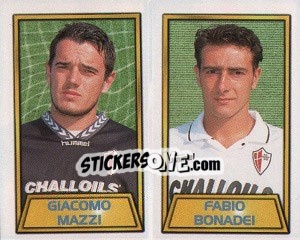 Cromo Giacomo Mazzi / Fabio Bonadei - Calcio 2000 - Merlin